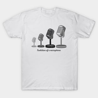 hand drawn microphone evolution T-Shirt